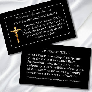 Tarjeta De Visita Día de Acción de Gracias del Sacerdote Católico
