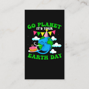 Tarjeta De Visita Día de la Tierra Día de Cumpleaños Entorno Mund