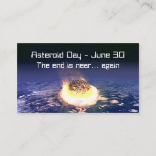 Tarjeta De Visita Día de los Asteroides 30 de junio
