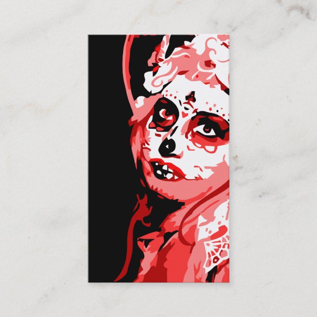 Tarjeta De Visita dia de los muertos (Anverso)