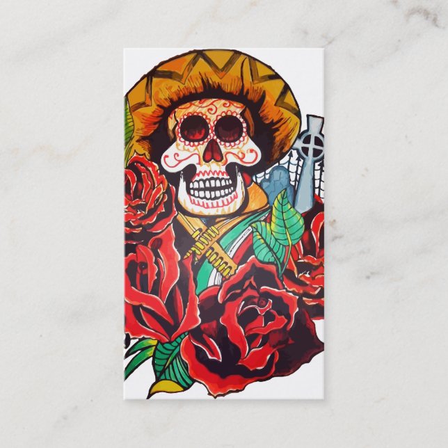 Tarjeta De Visita dia de los muertos (Anverso)