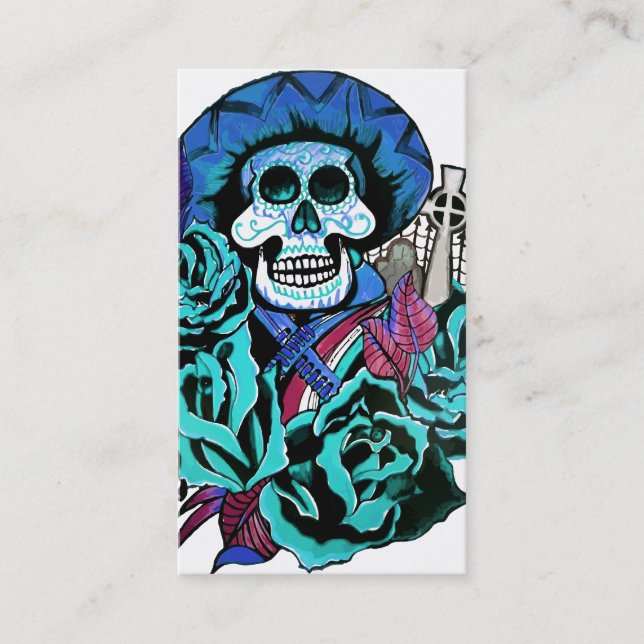 Tarjeta De Visita dia de los muertos (Anverso)
