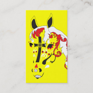 Tarjeta De Visita dia de los muertos caballo