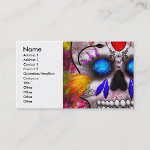 Tarjeta De Visita Día de los muertos - máscara de muerte