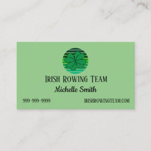 Tarjeta De Visita Día de San Patricio Irlandés 4 Leaf Clover Retro