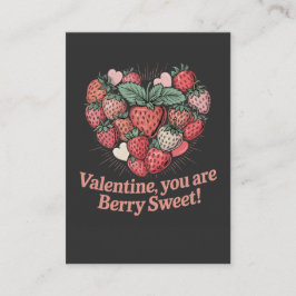 Tarjeta De Visita Día de San Valentín de Fresa Berry Dulce para Niño