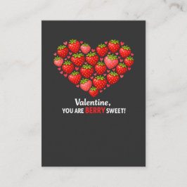 Tarjeta De Visita Día de San Valentín de Fresa Dulce para Niños