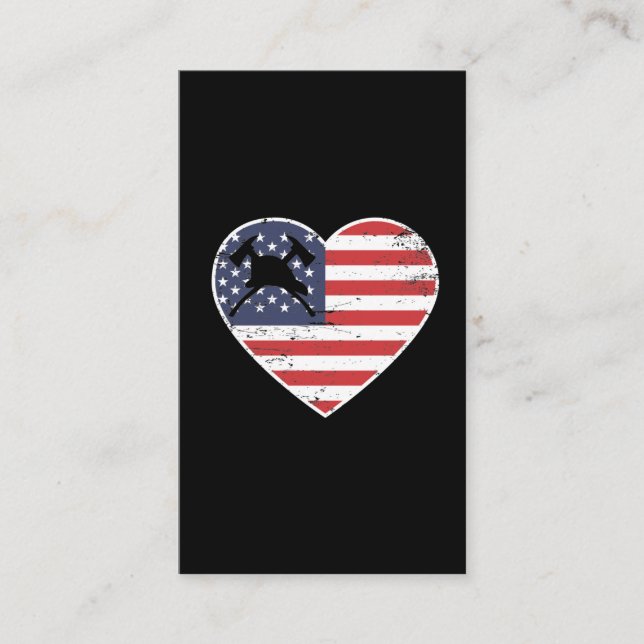 Tarjeta De Visita Día de San Valentín del bombero (Anverso)