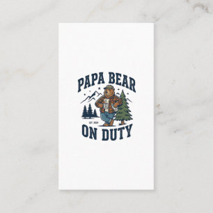 Tarjeta De Visita Día del Padre Camiseta Papá Oso De Servicio Divert
