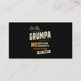 Tarjeta De Visita Día del padre | Grumpa Way Funny Grandpa