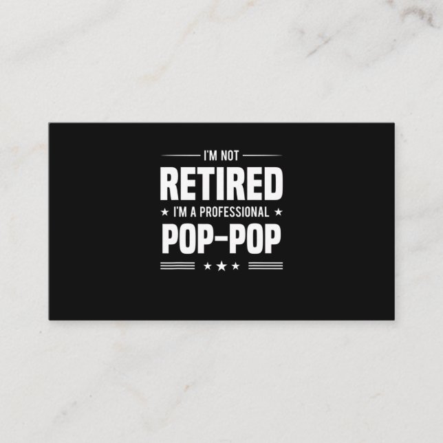 Tarjeta De Visita Día del padre | Im A Professional Pop (Anverso)