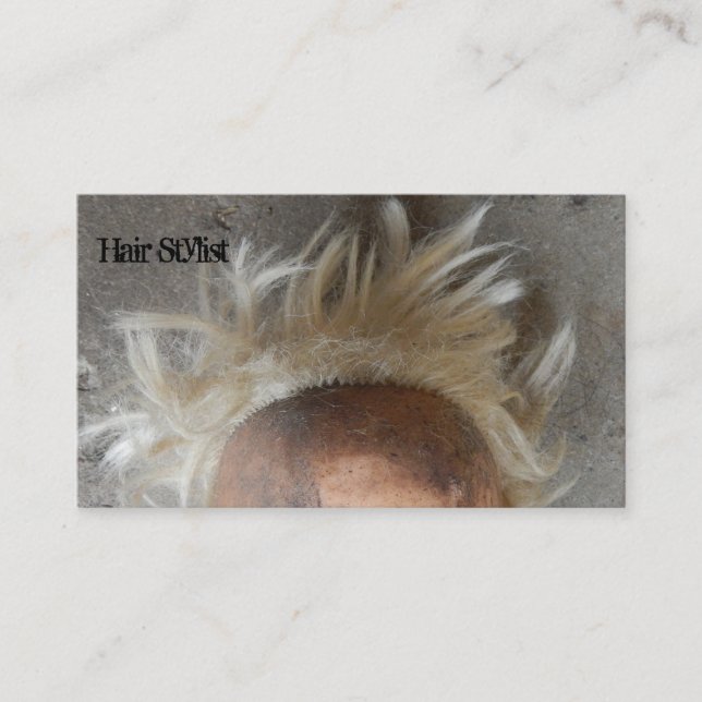 Tarjeta De Visita Día del Pelo Malo (Anverso)