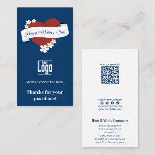 Tarjeta De Visita Día estacional de la madre gracias por tu compra