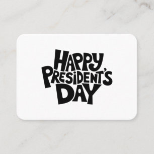 Tarjeta De Visita Día Feliz del Presidente Clásico