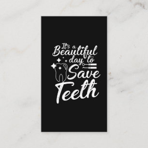 Tarjeta De Visita Día hermoso del regalo del médico del dentista