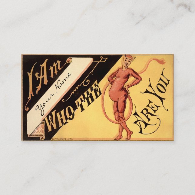 Tarjeta De Visita Diablo de época (Anverso)