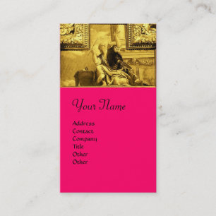 Tarjeta De Visita DIALECTICA ALLEGORIO Oro Amarillo, Rosa, Fuchsia