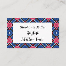 Diamante azul y blanco y círculos rojos