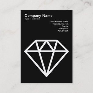 Tarjeta De Visita Diamante - Comida en negro