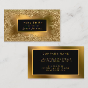 Tarjeta De Visita Diamante de oro moderno añade tu texto