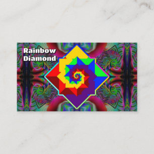 Tarjeta De Visita Diamante del arcoiris ( puedes cambiar las palabra