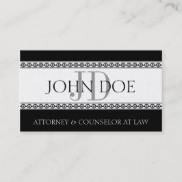 Tarjeta De Visita Diamante del platino del monograma del bufete de