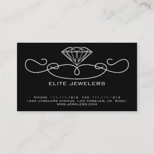 TARJETA DE VISITA DIAMANTE ELEGANTE DE LOS JOYEROS