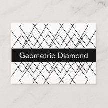 Diamante geométrico blanco y negro