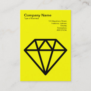 Tarjeta De Visita Diamante - Negro sobre amarillo