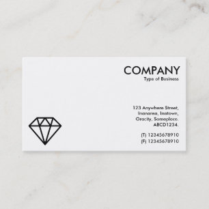 Tarjeta De Visita Diamante - Negro sobre blanco