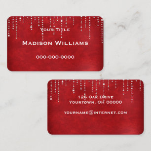 Tarjeta De Visita diamante que aparece en rojo