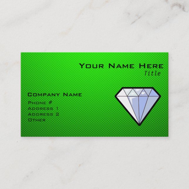 Tarjeta De Visita Diamante verde (Anverso)