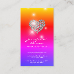 Tarjeta De Visita Diamantes Amarillos Rosados gemas joyería lujo