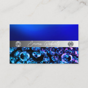 Tarjeta De Visita Diamantes Brillo Plateado Brillante Resplandecient