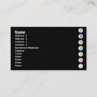 Tarjeta De Visita Diamantes coloridos - Negro
