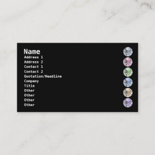 Tarjeta De Visita Diamantes coloridos - Negro