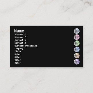 Tarjeta De Visita Diamantes coloridos - Negro