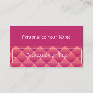 Tarjeta De Visita Diamantes de buey rosado profesional de simple ele