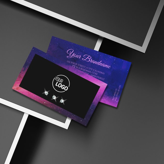 Tarjeta De Visita Diamantes de espuma rosa azul negro universal Añad (Subido por el creador)