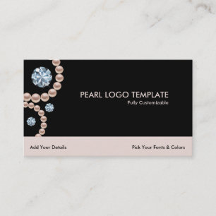 Tarjeta De Visita Diamantes de imitación con logo Diamonds y Perlas