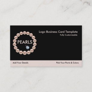 Tarjeta De Visita Diamantes de imitación con logotipo Diamonds y lo