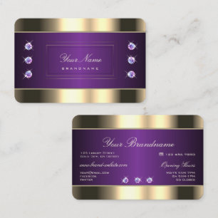 Tarjeta De Visita Diamantes de imitación de Faux Luminosos de Oro Mo