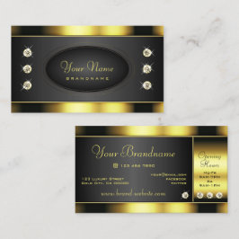 Tarjeta De Visita Diamantes de imitación Luminosos de Faux de Lujo N