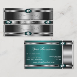 Tarjeta De Visita Diamantes de imitación luminosos gradiente Verde a