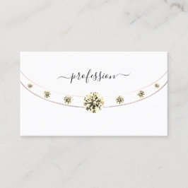 Tarjeta De Visita Diamantes de imitación Monogramas de la frontera d