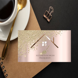 Tarjeta De Visita Diamantes de Oro Escoba Sirvienta Limpieza de Casa