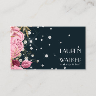 Tarjeta De Visita diamantes de rosas rosas rosas elegantes esteticis