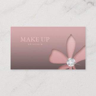 Tarjeta De Visita Diamantes del blanco de la flor del rosa de la