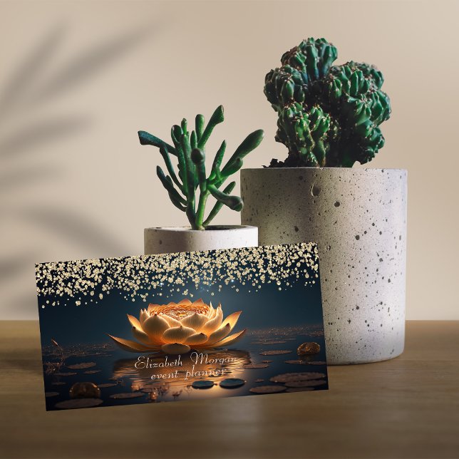 Tarjeta De Visita Diamantes dorados Lotus Dark (Subido por el creador)