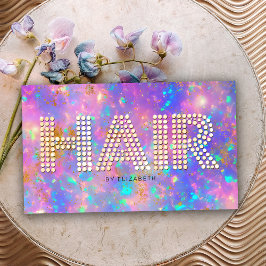 Tarjeta De Visita Diamantes Elegantes y Sofisticados Fuego Opalo Pie